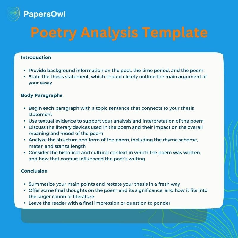 poem analysis essay outline