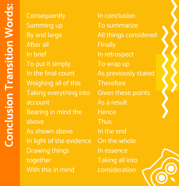 conclusion transition words
