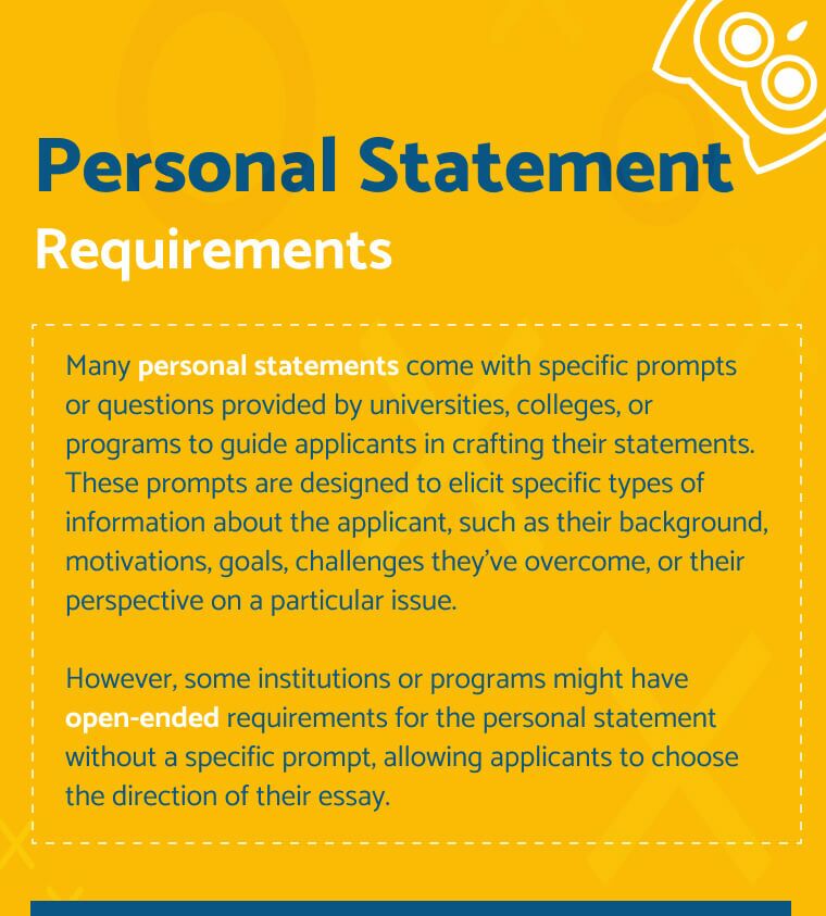 personal statement format