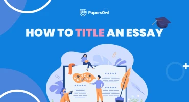 Characters brainstorming creative ideas on how to title an essay