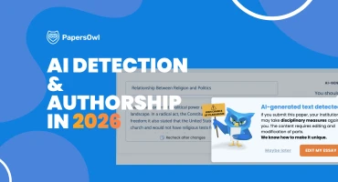 AI Detection and Authorship in 2026 - PapersOwl AI Checker Interface